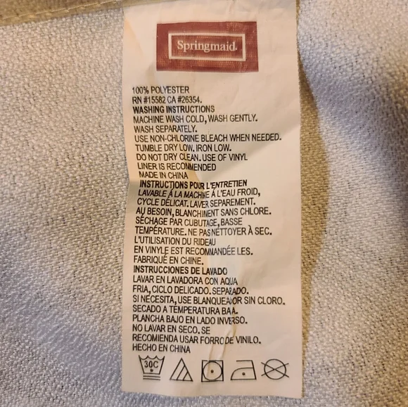 Springmaid Fabric Shower Curtain - Picture 5 of 5